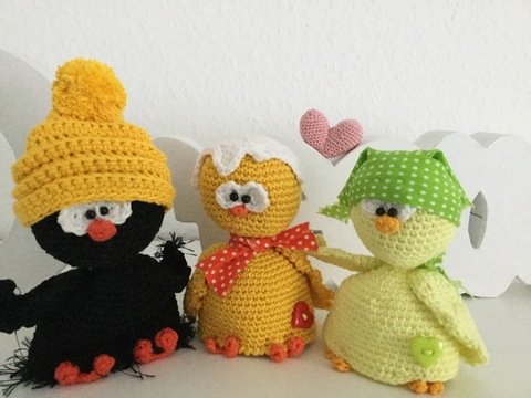 Eierwärmer  Küken Familie Flatter