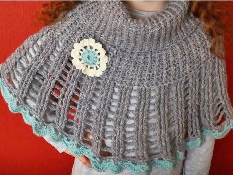 Häkelanleitung Pelerine, Cape für alle Größen