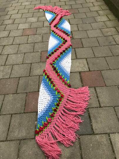 romantischer Blumenschal "Sommertag“