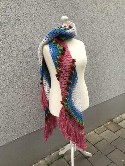 romantischer Blumenschal "Sommertag“