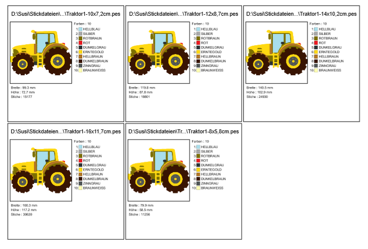 Stickdatei Traktor - Bild 4