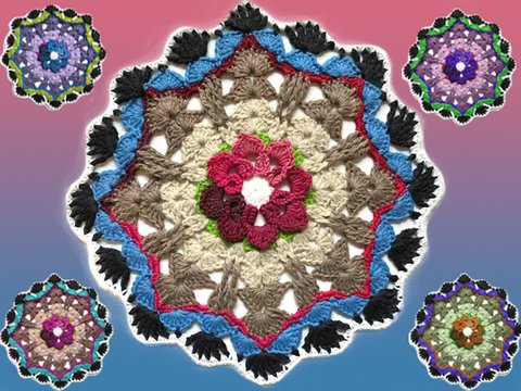 TischDeckchen:  "Bayrische Blume" Mandala