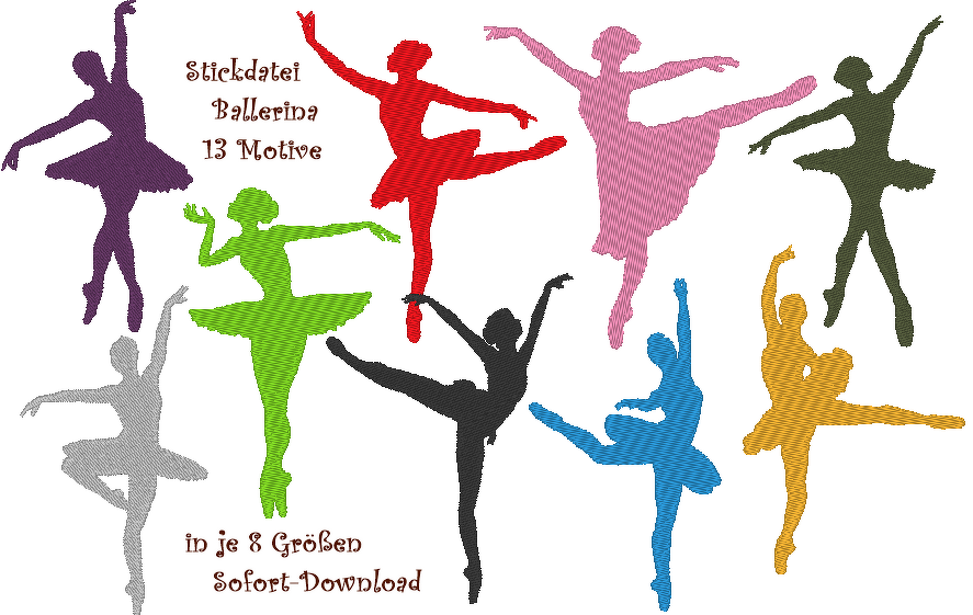 Stickdatei Tänzerin Ballerina