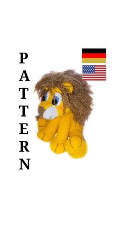 pattern amigurumi jack, the lion PDF english-Deutsch-dutch