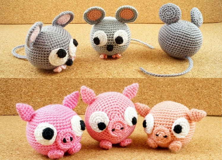 Sparset-H&auml;kelanleitung Mausi und Schweinchen