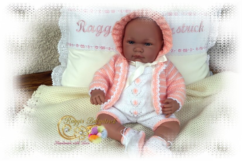 Strickanleitung f&uuml;r Baby's u. Reborns Modell Pucki Gr. 40 - 45 4-teilig