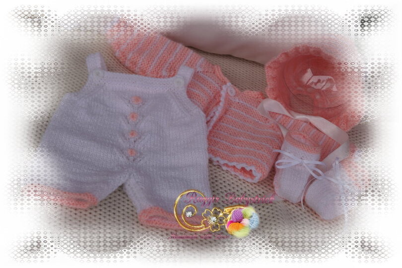 Strickanleitung f&uuml;r Baby's u. Reborns Modell Pucki Gr. 40 - 45 4-teilig