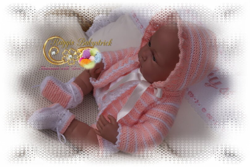 Strickanleitung f&uuml;r Baby's u. Reborns Modell Pucki Gr. 40 - 45 4-teilig