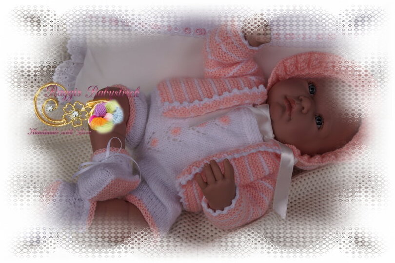 Strickanleitung f&uuml;r Baby's u. Reborns Modell Pucki Gr. 40 - 45 4-teilig