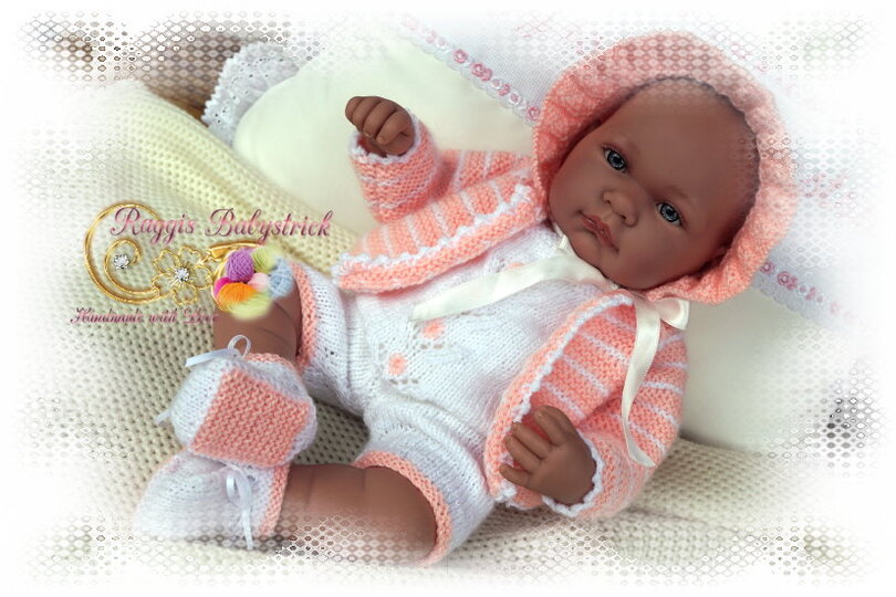 Strickanleitung f&uuml;r Baby's u. Reborns Modell Pucki Gr. 40 - 45 4-teilig