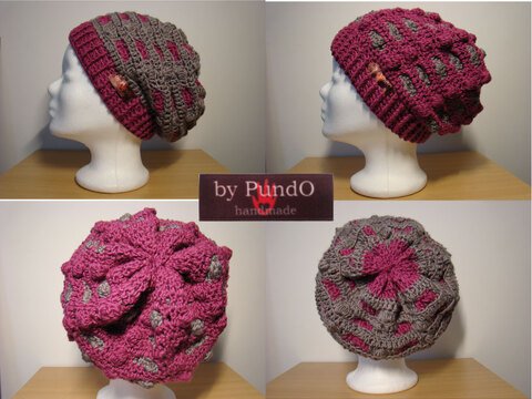 Häkel eine Wende-Beanie Wende-Mütze jede Größe zweifarbig