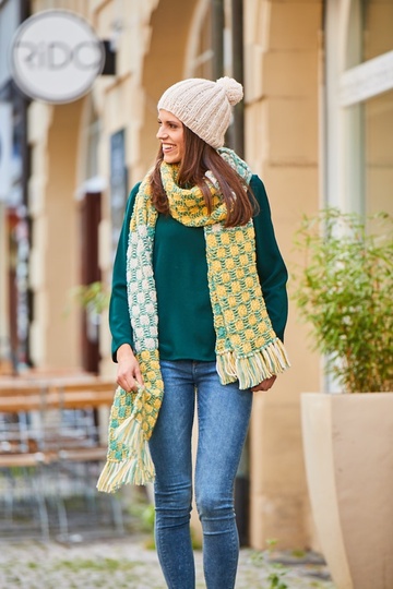 Schal & Mütze "Karo-Style" Stricken aus SHEEP von Woolly Hugs