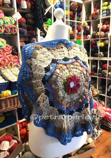 Mandala Poncho  "Bayrische Blume"