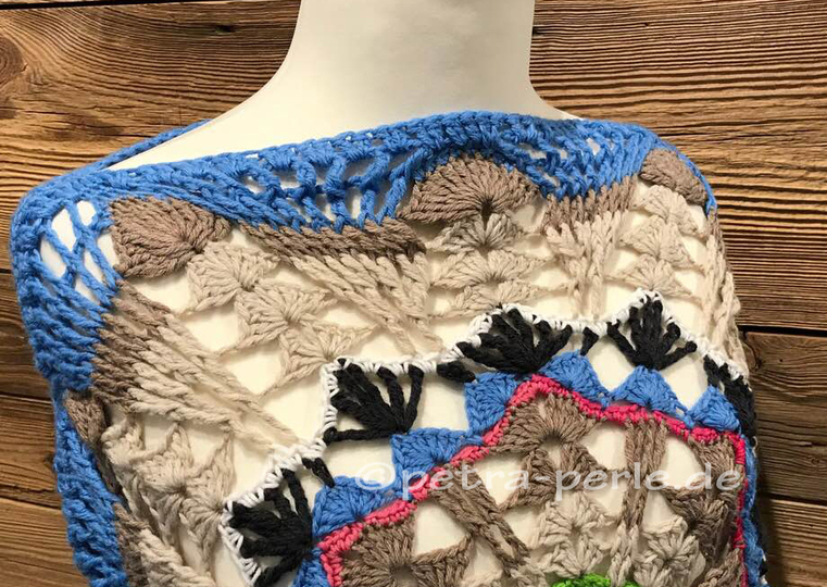 Mandala Poncho  "Bayrische Blume"