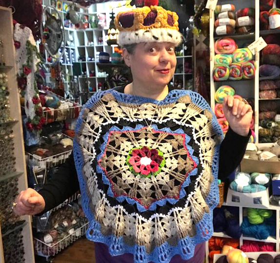 Mandala Poncho  "Bayrische Blume"