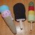 Crochet pattern for ice-cream, 3 types: popsicles and cone wíth ice scoops