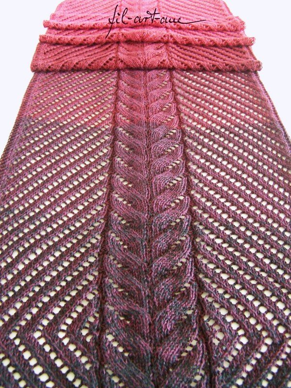 Stola "Glowing Embers", Strickanleitung - Bild 3