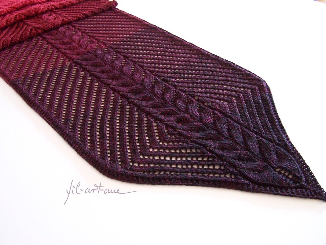 Stola "Glowing Embers", Strickanleitung - Bild 2