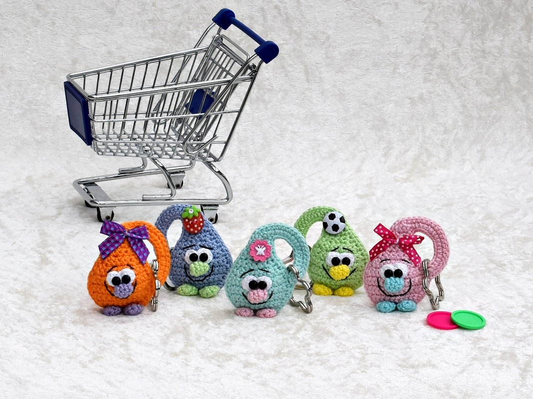 Häkelanleitung "Chip-Tröpfli" für Einkaufswagenchip! Ideal für Wollreste! - Bild 4