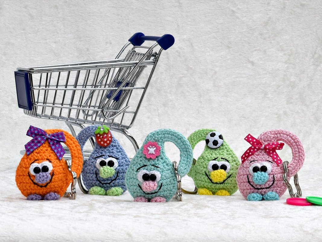 Häkelanleitung "Chip-Tröpfli" für Einkaufswagenchip! Ideal für Wollreste!