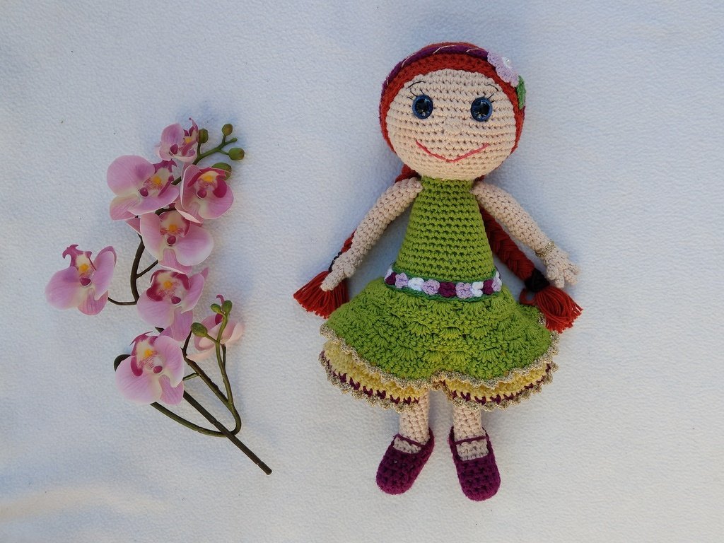 Häkelanleitung Puppen Blumenmädchen Romy und Leni