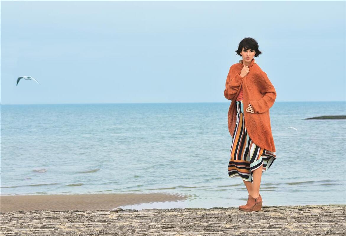 Gestrickte Jacke aus Alpakaflausch