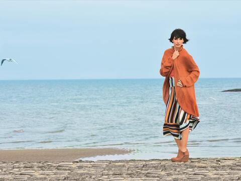 Gestrickte Jacke aus Alpakaflausch