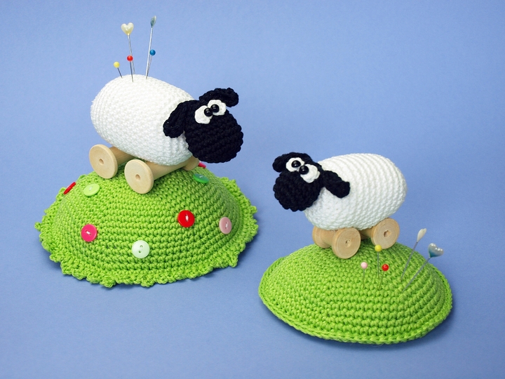 Häkelanleitung Nadelkissen Schafe - PDF Datei