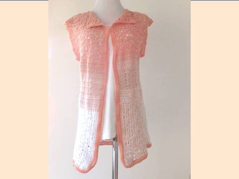 Häkelweste Querbeet für Damen