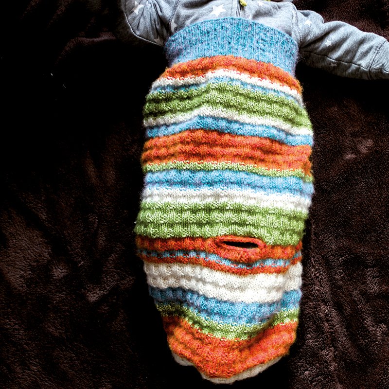 Pucksack/Schlafsack f&uuml;r Babys stricken - Anleitung - Bild 2