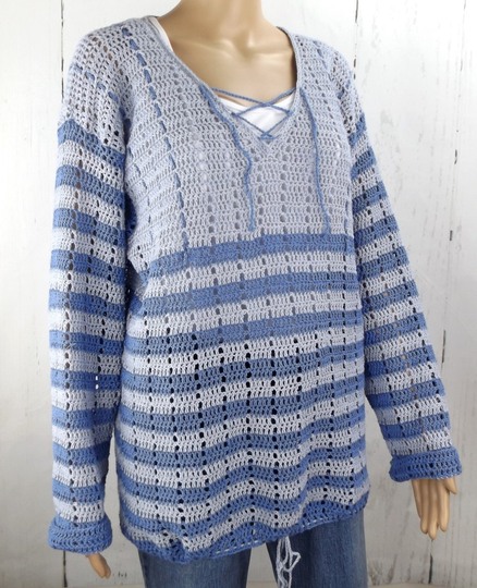 Häkelanleitung Pullover "Jeans"