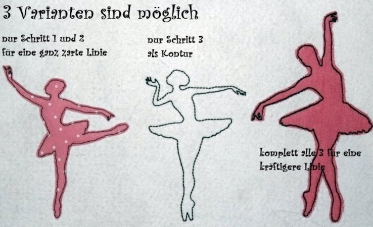 Stickdatei Tänzerin Ballerina Doodle