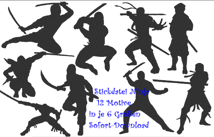Stickdatei Ninja