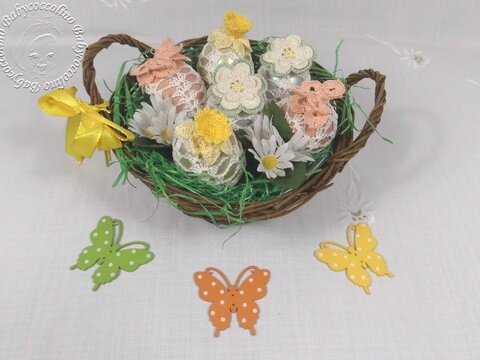 Umhäkelte Ostereier für den Osterstrauss oder ein Nestchen