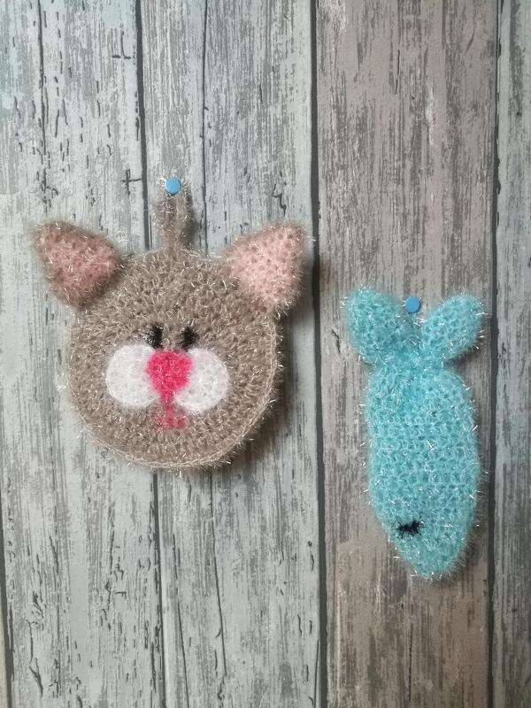 Spül und Badeschwamm Katze