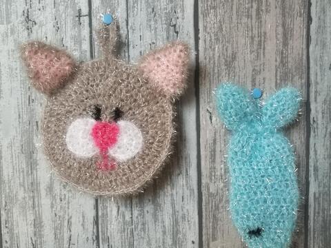 Spül und Badeschwamm Katze