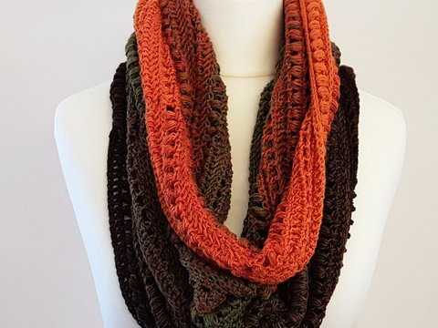 Häkelanleitung Schlauchschal Herbstglück