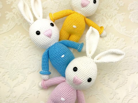 Häkelanleitung Kuschelschnuffelbande Hasen Trio, Amigurumi, PDF
