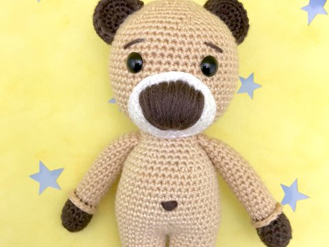 Häkelanleitung Kuschelschnuffelbande Baby Bär Barney, Amigurumi, PDF