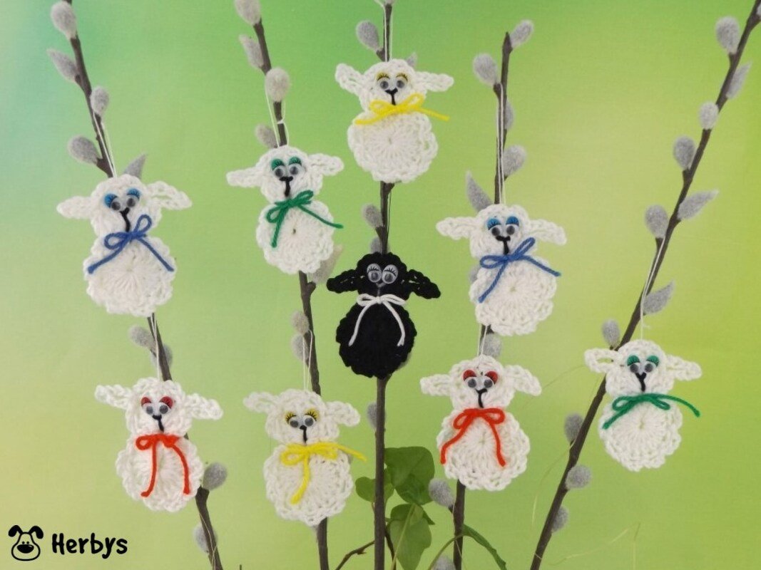 Häkelanleitung Anhänger "Osterschafi"