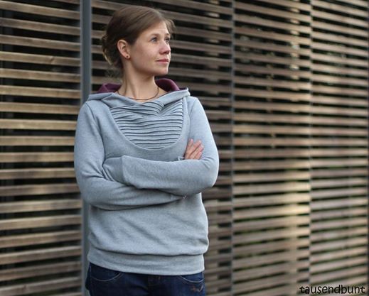 Käthes Schwester (Hoodie) Schnittmuster Gr.34-56