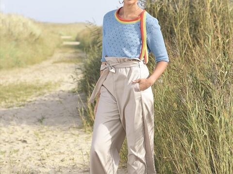 Strickpullover mit Schleife