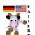 Häkelanleitung für süße Kuh PDF english-deutsch
