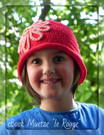 Frühlings- / Sommermütze "Le Rouge" PDF Häkelanleitung