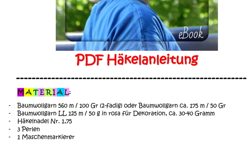 Frühlings- / Sommermütze "Le Rouge" PDF Häkelanleitung