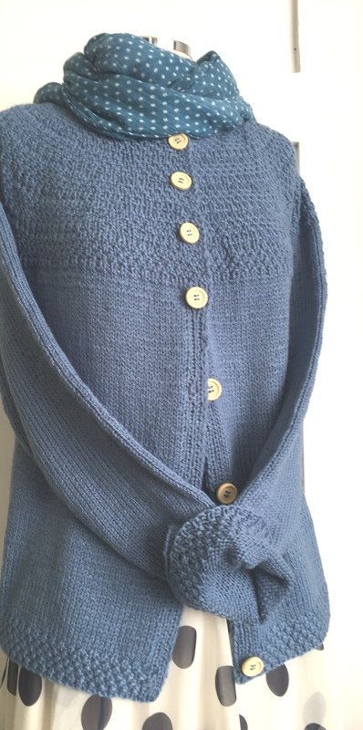 Pattern PDF - Top Down Raglan RVO Circular Round Yoke Ladies Cardigan Jacket Classic