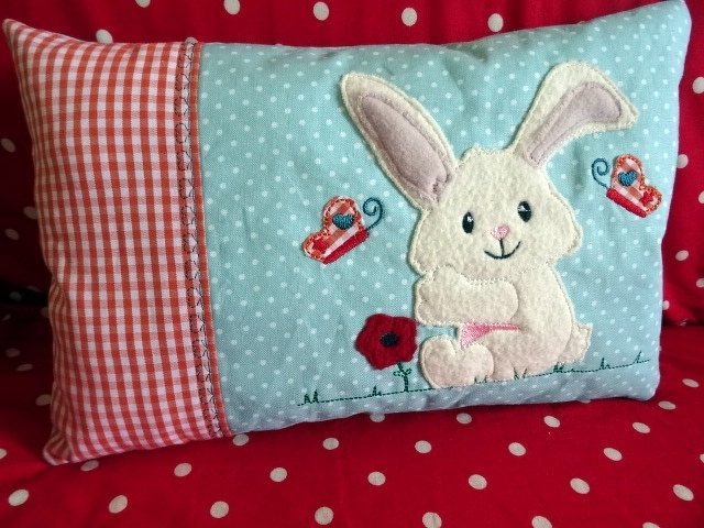 Stickdatei Taschenmotiv Doodle Hase + Kissen ITH - Bild 5