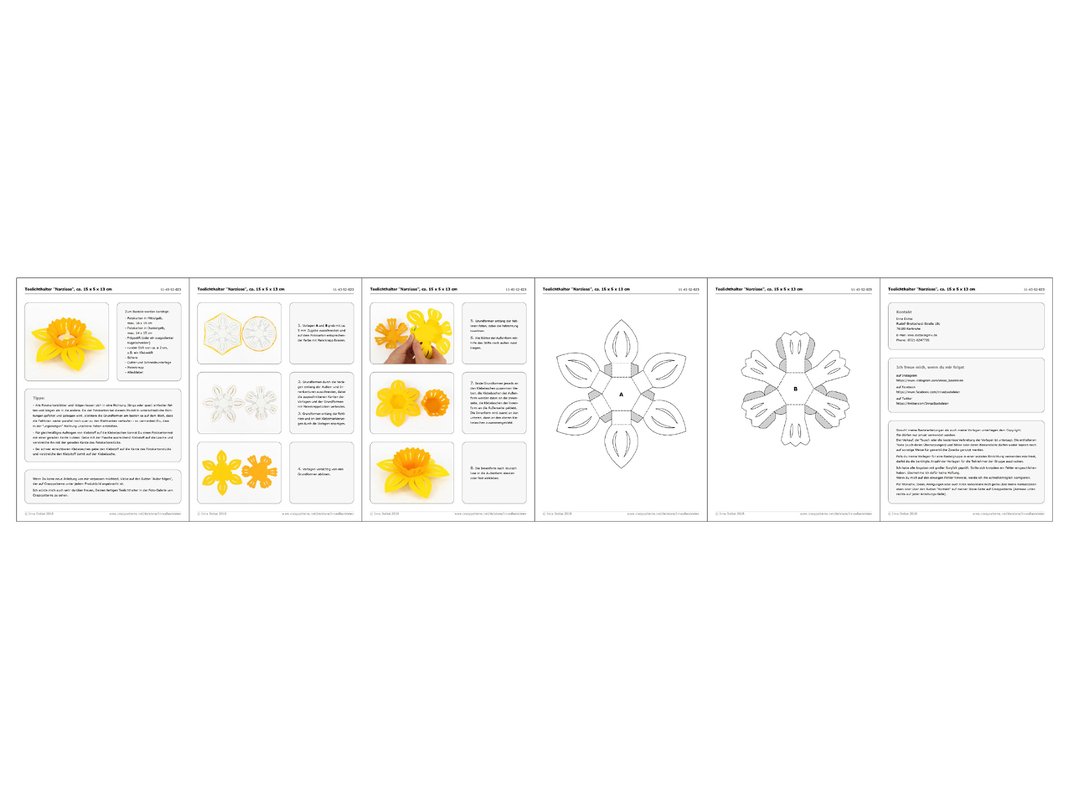 Teelichthalter – Narzisse – Bastelanleitung und Vorlagen - Bild 9