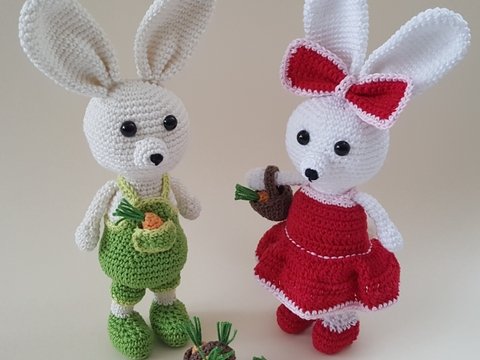 Häschen Lilly und Häschen Tim - Häkelanleitung