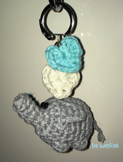 Glücksbringer Elefant klein - Schlüsselanhänger / Taschenbaumler - Häkelanleitung